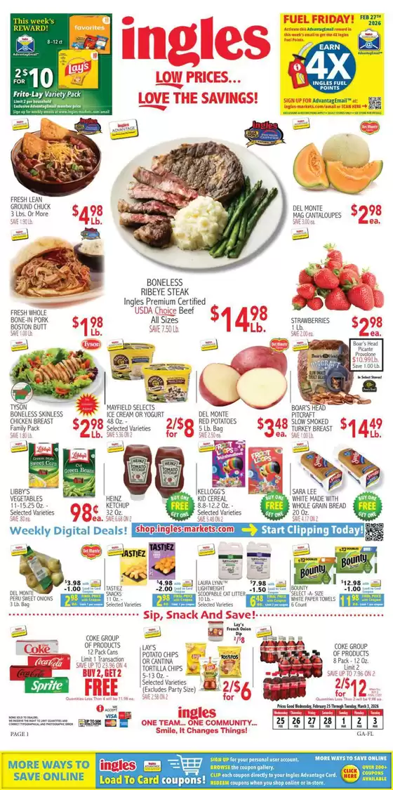 Ingles Markets catalogue in West Liberty KY | Great offer for bargain hunters | 2026-02-25T00:00:00.000Z - 2026-03-03T00:00:00.000Z