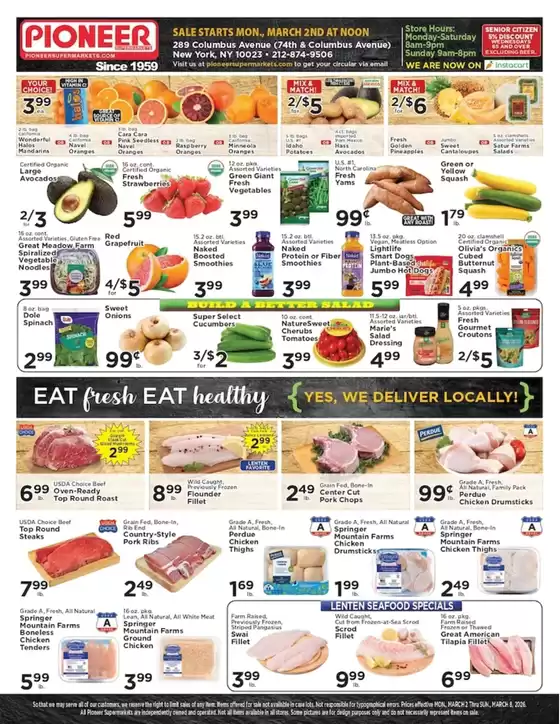 Pioneer Supermarkets catalogue in Sterling VA | Pioneer Supermarkets weekly ad | 2026-03-02T00:00:00.000Z - 2026-03-08T00:00:00.000Z