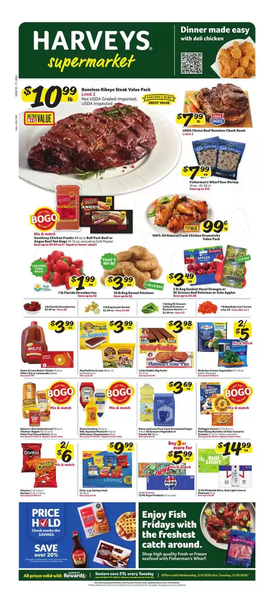 Harveys Supermarkets catalogue in Ferris TX | Exclusive bargains | 2026-03-04T00:00:00.000Z - 2026-03-10T00:00:00.000Z