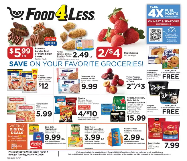 Food 4 Less catalogue in Ferris TX | Great offer for bargain hunters | 2026-03-04T00:00:00.000Z - 2026-03-10T00:00:00.000Z