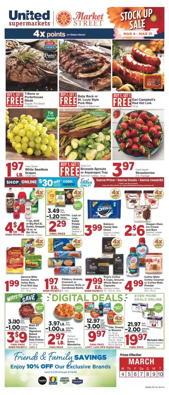 United Supermarkets catalogue in Concord CA | Current bargains and offers | 2026-03-03T00:00:00.000Z - 2026-03-10T00:00:00.000Z