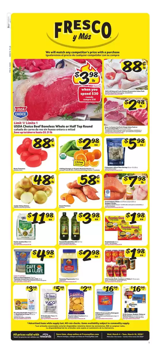 Fresco y Más catalogue in Temple PA | Weekly Circular | 2026-03-04T00:00:00.000Z - 2026-03-10T00:00:00.000Z