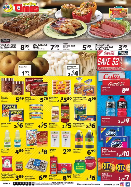Times Supermarkets catalogue in Woodland CA | DONPEN TIMES KUNIA AD - Mar 04, 2026 | 2026-03-04T00:00:00.000Z - 2026-03-10T00:00:00.000Z
