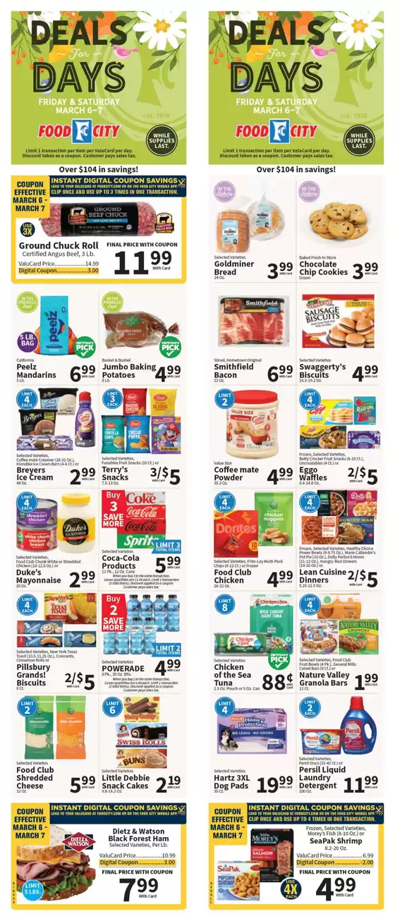 Food City catalogue in Del Rey Oaks CA | Food City Weekly ad | 2026-03-04T00:00:00.000Z - 2026-03-10T00:00:00.000Z