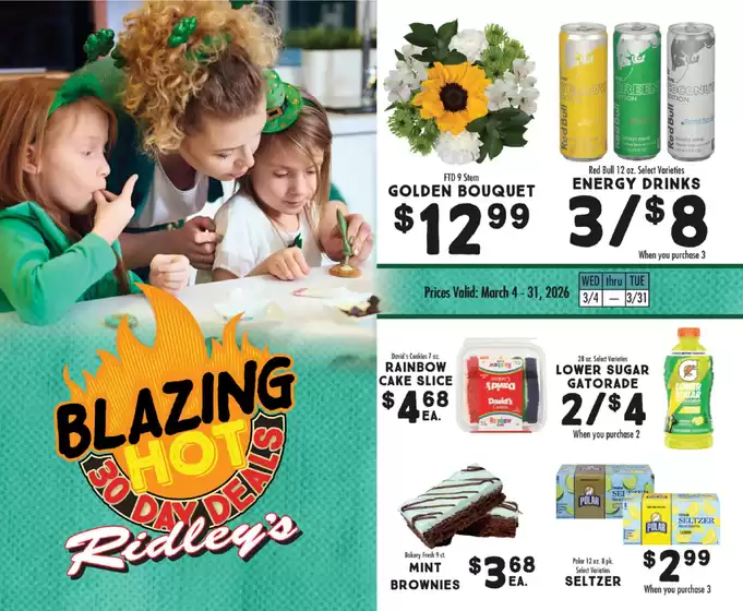 Ridley's Family Markets catalogue in Appleton WI | Discounts and promotions | 2026-03-10T00:00:00.000Z - 2026-03-31T00:00:00.000Z