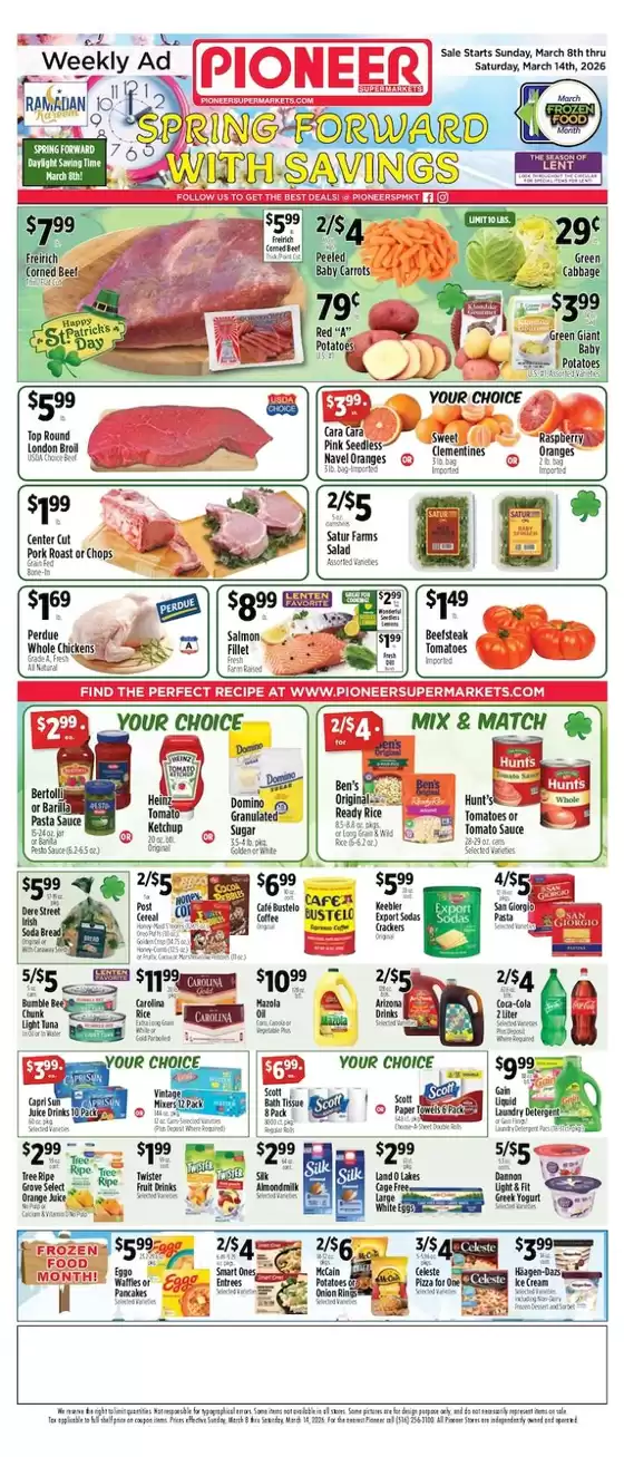 Pioneer Supermarkets catalogue in Indianapolis IN | Current deals and offers | 2026-03-08T00:00:00.000Z - 2026-03-14T00:00:00.000Z