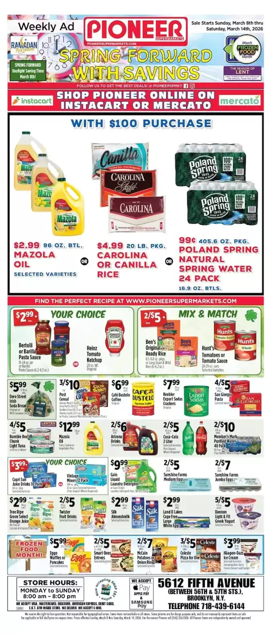 Pioneer Supermarkets catalogue in Indianapolis IN | Top deals and discounts | 2026-03-08T00:00:00.000Z - 2026-03-14T00:00:00.000Z
