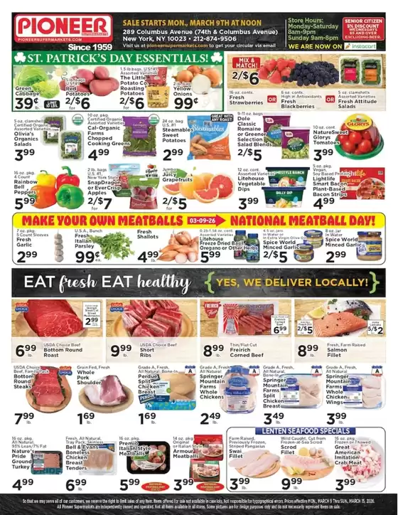 Pioneer Supermarkets catalogue in Fresh Meadows NY | Pioneer Supermarkets weekly ad | 2026-03-09T00:00:00.000Z - 2026-03-15T00:00:00.000Z