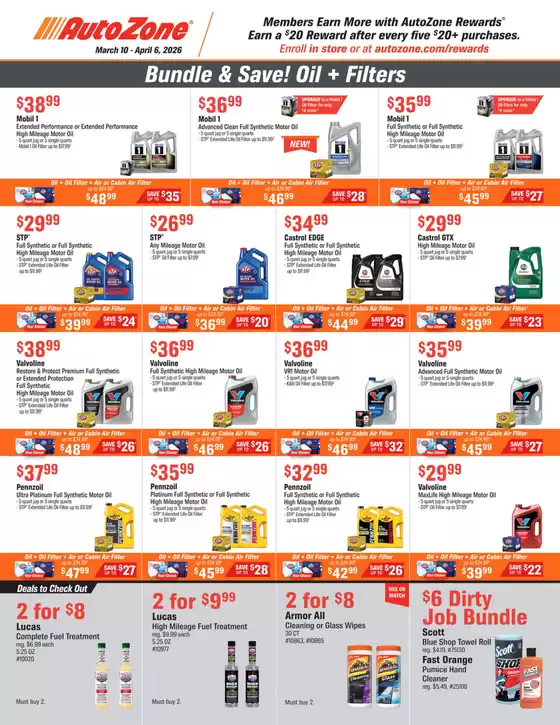 AutoZone catalogue in Burlington IA | Top deals and discounts | 2026-03-10T00:00:00.000Z - 2026-04-06T00:00:00.000Z