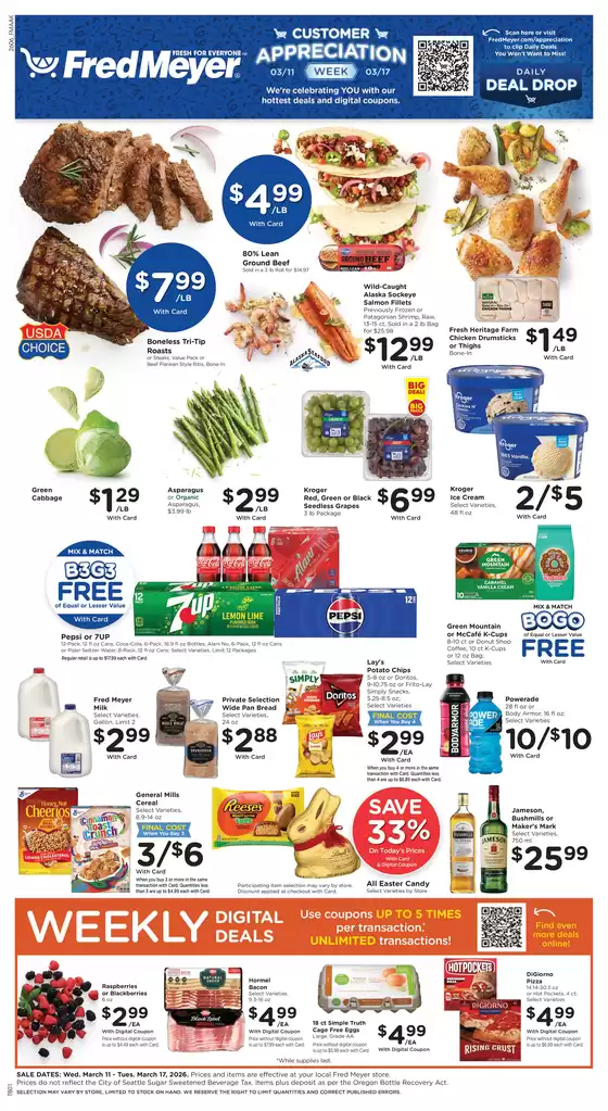 Fred Meyer catalogue in East Point GA | Current bargains and offers | 2026-03-11T00:00:00.000Z - 2026-03-17T00:00:00.000Z