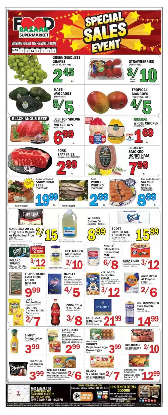 Food Bazaar catalogue in Oak Lawn IL | Top offers for all bargain hunters | 2026-03-12T00:00:00.000Z - 2026-03-18T00:00:00.000Z