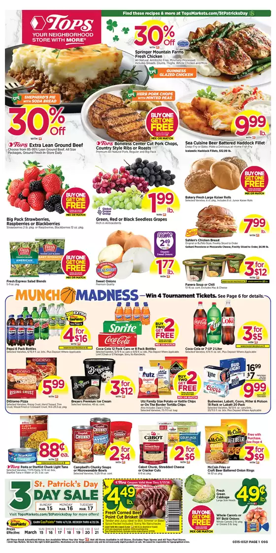 Tops catalogue in Rowland Heights CA | Weekly Specials | 2026-03-15T00:00:00.000Z - 2026-03-21T00:00:00.000Z