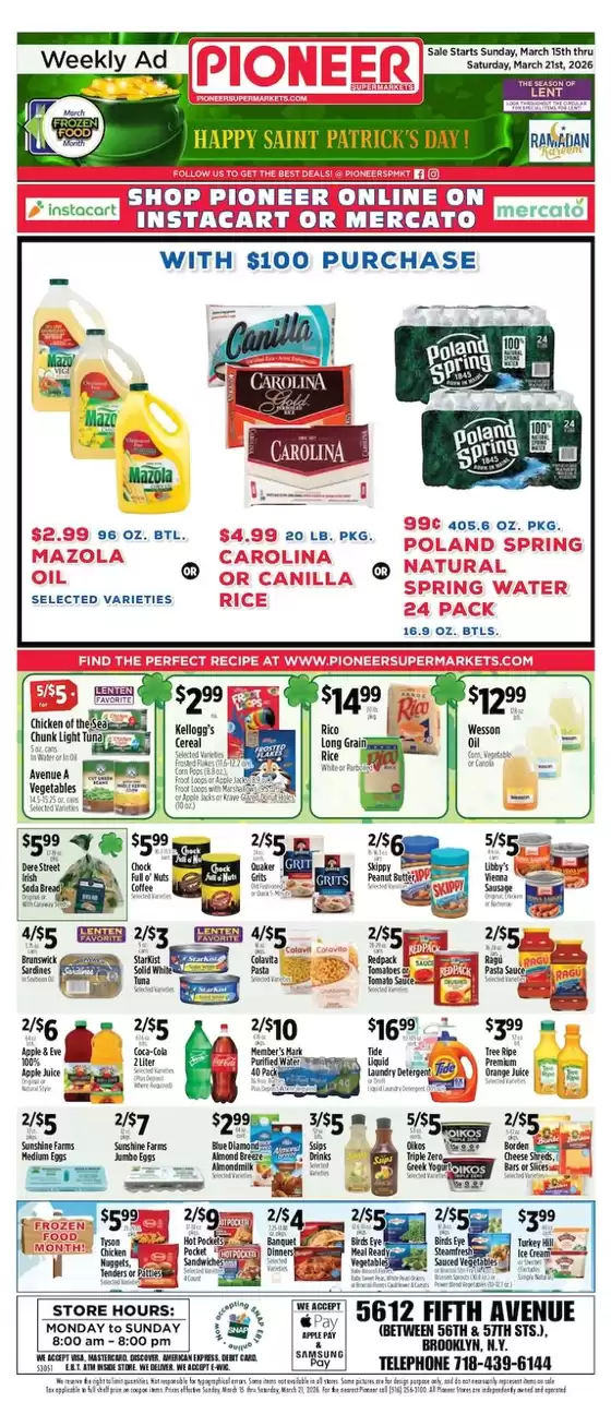 Pioneer Supermarkets catalogue in Belton MO | Save now with our deals | 2026-03-15T00:00:00.000Z - 2026-03-21T00:00:00.000Z