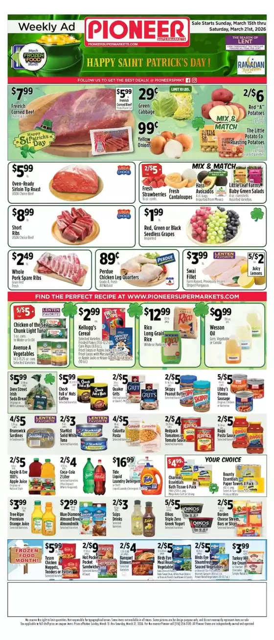 Pioneer Supermarkets catalogue in Belton MO | Discounts and promotions | 2026-03-15T00:00:00.000Z - 2026-03-21T00:00:00.000Z