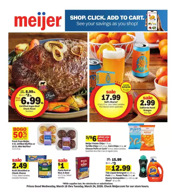 Meijer catalogue in Westlake LA | Top deals for all customers | 2026-03-18T00:00:00.000Z - 2026-03-24T00:00:00.000Z