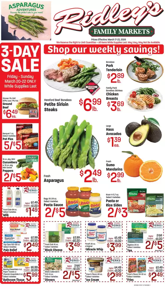 Ridley's Family Markets catalogue in Franklin Park IL | New offers to discover | 2026-03-17T00:00:00.000Z - 2026-03-23T00:00:00.000Z