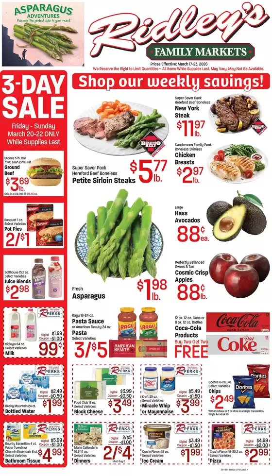 Ridley's Family Markets catalogue in Franklin Park IL | Current deals and offers | 2026-03-17T00:00:00.000Z - 2026-03-23T00:00:00.000Z