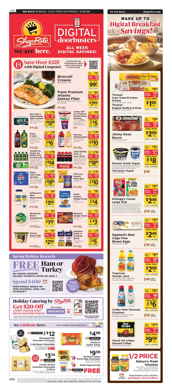 ShopRite catalogue in North Easton MA | Week of 03/22 | 2026-03-19T00:00:00.000Z - 2026-03-28T00:00:00.000Z