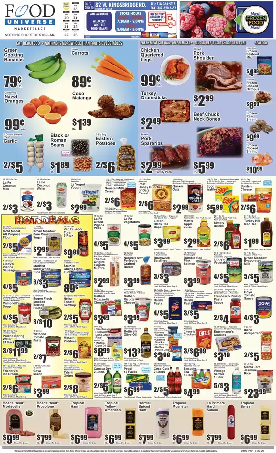 Food Universe catalogue in Copiague NY | Exclusive bargains | 2026-03-23T00:00:00.000Z - 2026-03-26T00:00:00.000Z