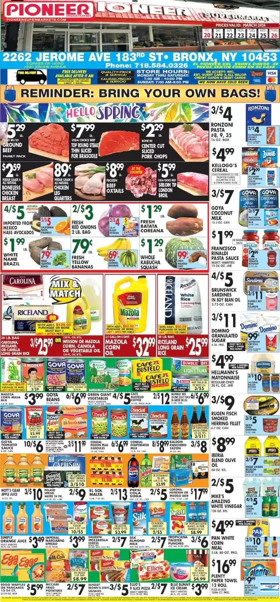 Pioneer Supermarkets catalogue in Addison TX | Current special promotions | 2026-03-20T00:00:00.000Z - 2026-03-26T00:00:00.000Z