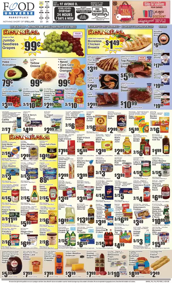 Food Universe catalogue in Copiague NY | Top deals for all customers | 2026-03-20T00:00:00.000Z - 2026-04-02T00:00:00.000Z