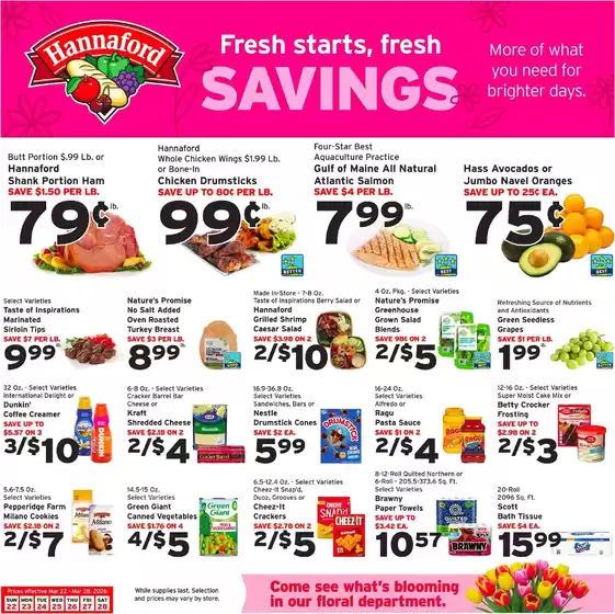 Hannaford catalogue in Grand Prairie TX | Top offers for all bargain hunters | 2026-03-22T00:00:00.000Z - 2026-03-28T00:00:00.000Z