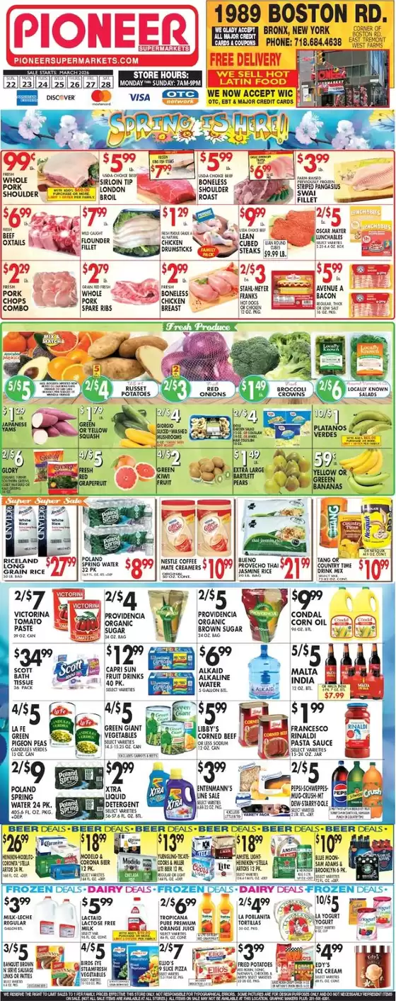 Pioneer Supermarkets catalogue in Pelham NY | Current deals and offers | 2026-03-22T00:00:00.000Z - 2026-03-28T00:00:00.000Z