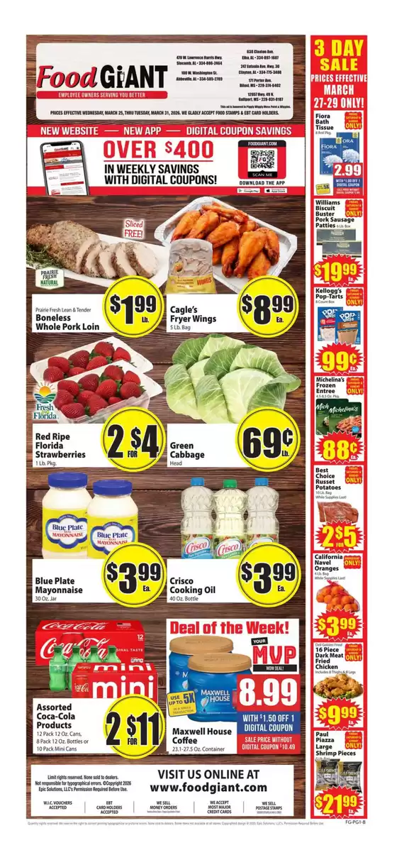 Food Giant catalogue in Gulfport MS | Weekly Ad | 2026-03-25T00:00:00.000Z - 2026-03-31T00:00:00.000Z