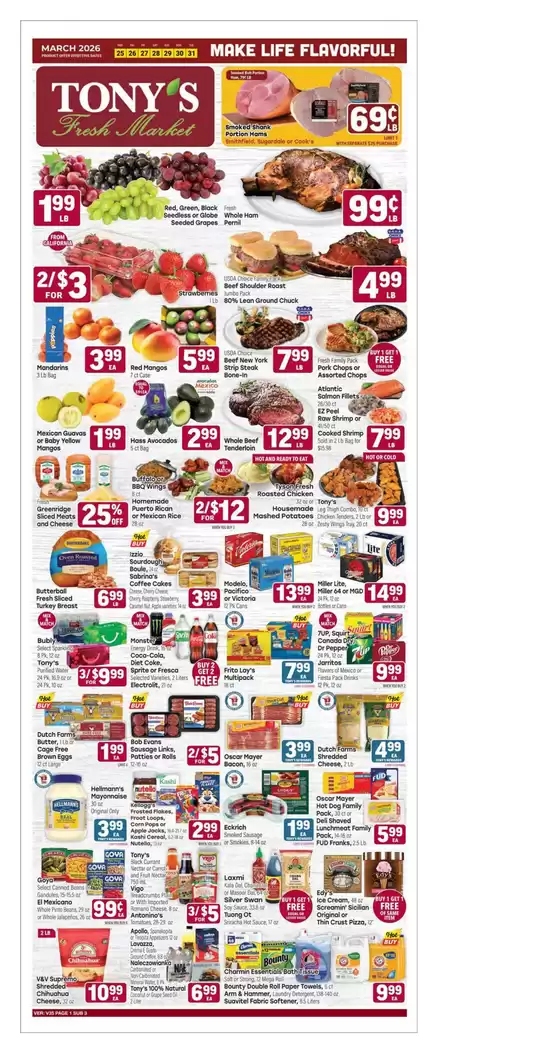 Tony's Fresh Market catalogue in Montgomery IL | Weekly Ad | 2026-03-25T00:00:00.000Z - 2026-03-31T00:00:00.000Z