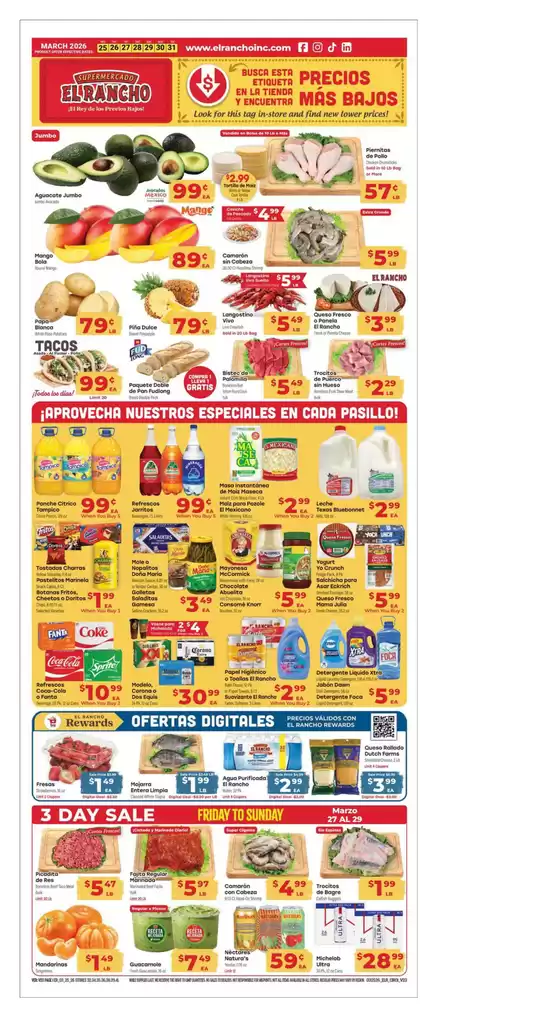 Supermercado El Rancho catalogue in Katy TX | Weekly Ad | 2026-03-25T00:00:00.000Z - 2026-03-31T00:00:00.000Z