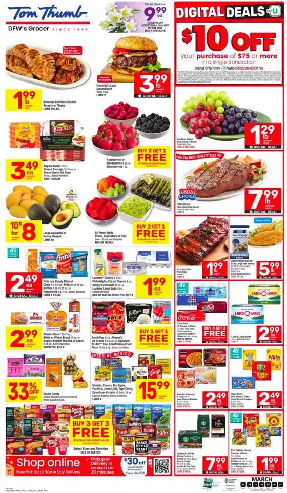 Tom Thumb catalogue in Flomaton AL | Great discounts on selected products | 2026-03-25T00:00:00.000Z - 2026-03-31T00:00:00.000Z