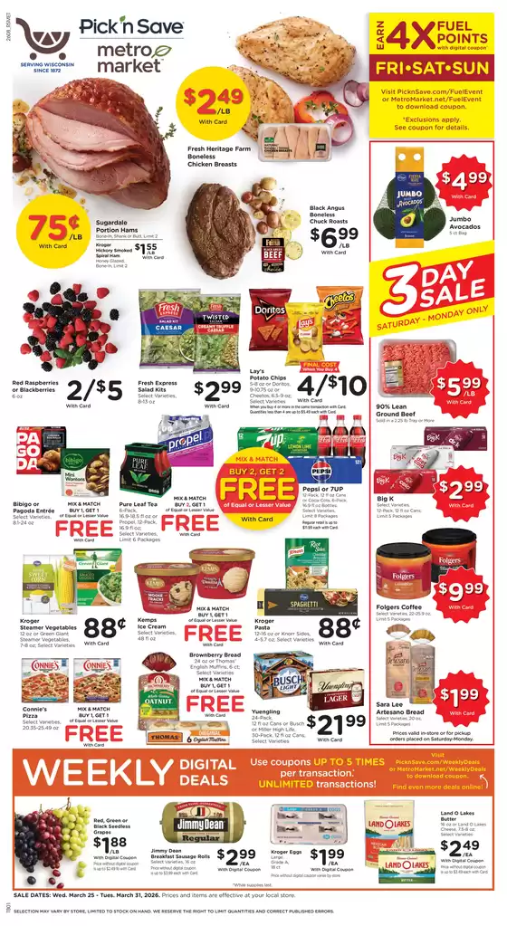 Pick'n Save catalogue in Columbus WI | Weekly Ad | 2026-03-25T00:00:00.000Z - 2026-03-31T00:00:00.000Z