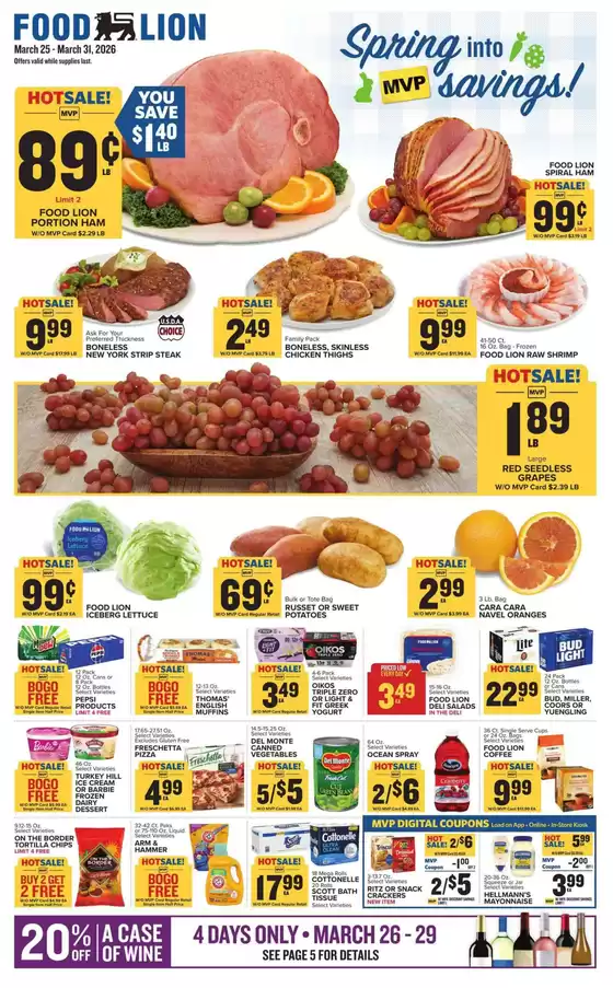 Food Lion catalogue in Teachey NC | Exclusive deals and bargains | 2026-03-25T00:00:00.000Z - 2026-03-31T00:00:00.000Z