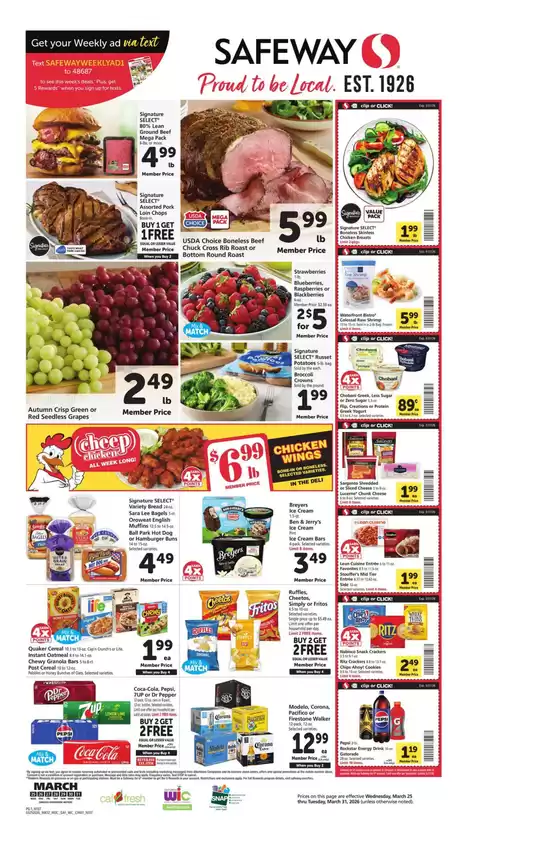 Safeway catalogue in San Jose CA | Current deals and offers | 2026-03-25T00:00:00.000Z - 2026-03-31T00:00:00.000Z