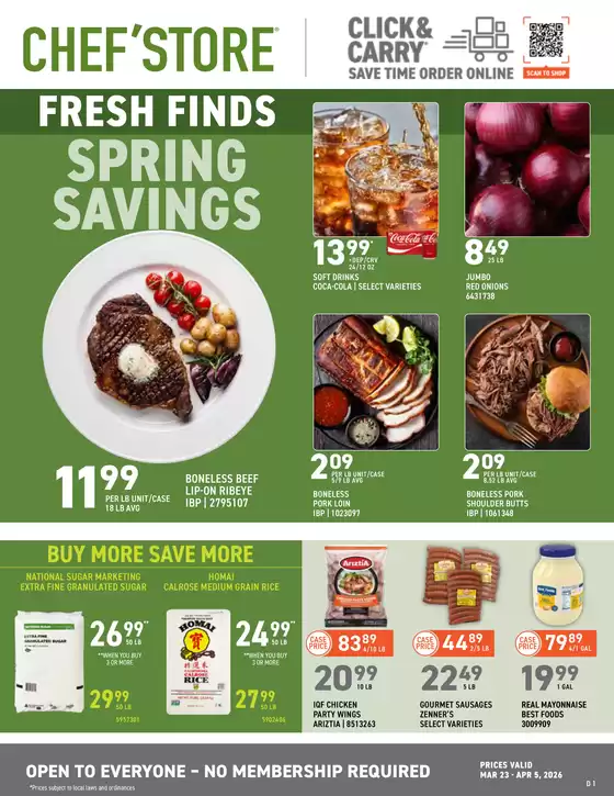 Chef'Store catalogue in Berkeley CA | Current deals and offers | 2026-03-23T00:00:00.000Z - 2026-04-05T00:00:00.000Z