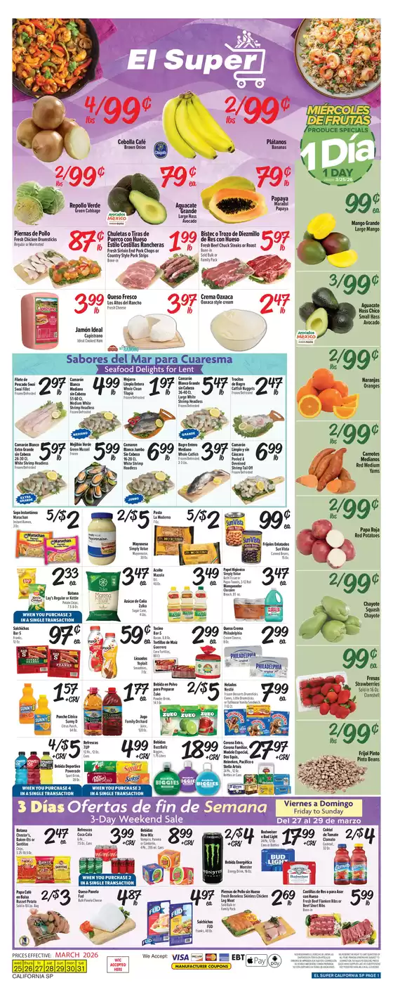 El Super catalogue in Pico Rivera CA | Exclusive bargains | 2026-03-25T00:00:00.000Z - 2026-03-31T00:00:00.000Z