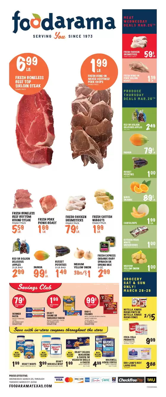 Foodarama catalogue in Katy TX | Foodarama weekly ad | 2026-03-25T00:00:00.000Z - 2026-03-31T00:00:00.000Z