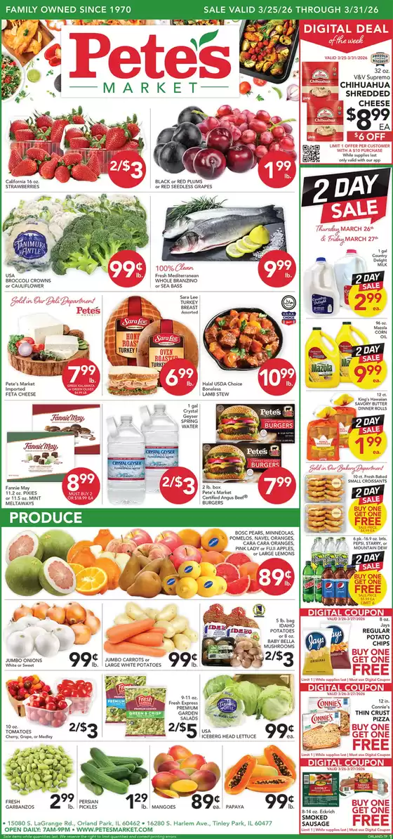 Pete's Fresh Market catalogue in Chicago Heights IL | Our best deals for you | 2026-03-25T00:00:00.000Z - 2026-03-31T00:00:00.000Z