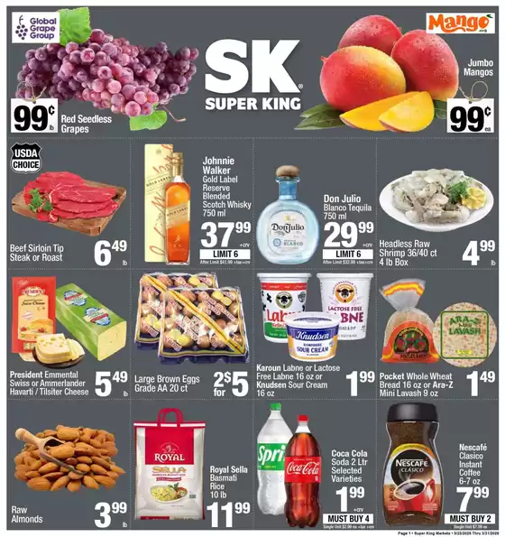 Super King Markets catalogue in Pico Rivera CA | Weekly add Super King Markets | 2026-03-25T00:00:00.000Z - 2026-03-31T00:00:00.000Z