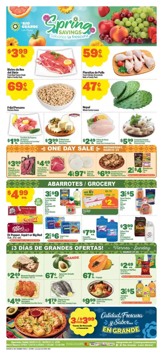 El Rio Grande catalogue in Richardson TX | El Rio Grande weekly ad | 2026-03-25T00:00:00.000Z - 2026-03-31T00:00:00.000Z
