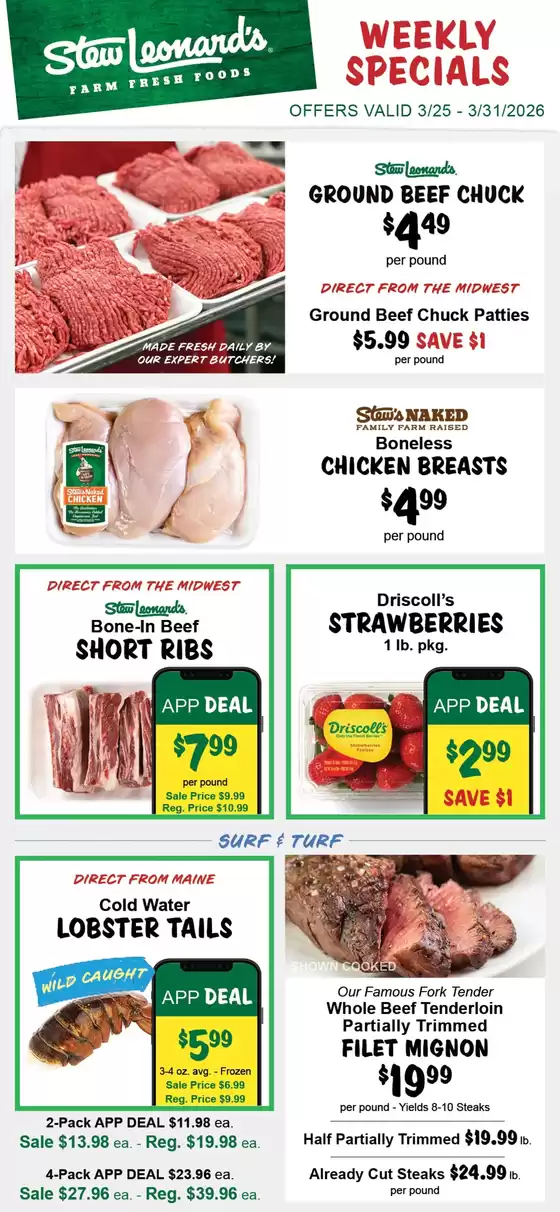Stew Leonard's catalogue in Norwalk CT | Stew Leonards weekly ad | 2026-03-25T00:00:00.000Z - 2026-03-31T00:00:00.000Z