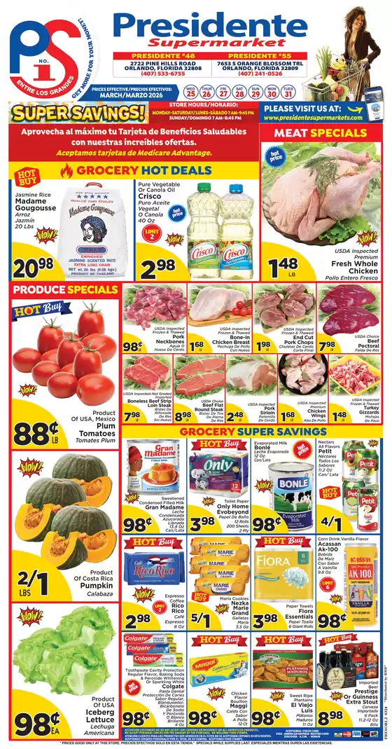 Presidente catalogue in Orlando FL | Special offers for you | 2026-03-25T00:00:00.000Z - 2026-03-31T00:00:00.000Z