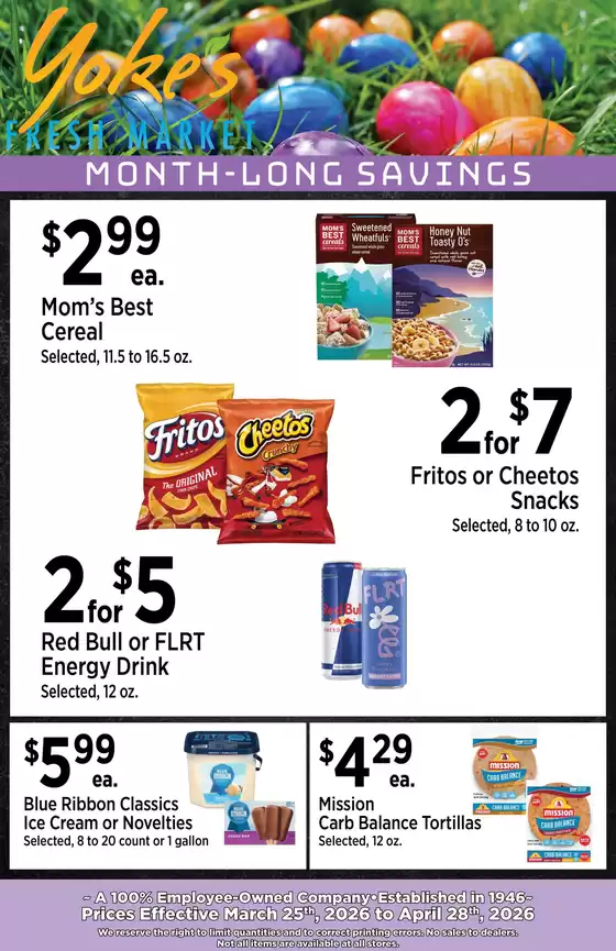 Yoke's Fresh Market catalogue in Spokane WA | Yoke's Fresh Market Monthly Savings Guide | 2026-03-25T00:00:00.000Z - 2026-04-28T00:00:00.000Z