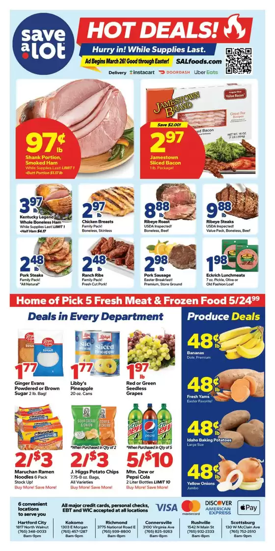 Save a Lot catalogue in Muncie IN | Current special promotions | 2026-03-26T00:00:00.000Z - 2026-04-05T00:00:00.000Z