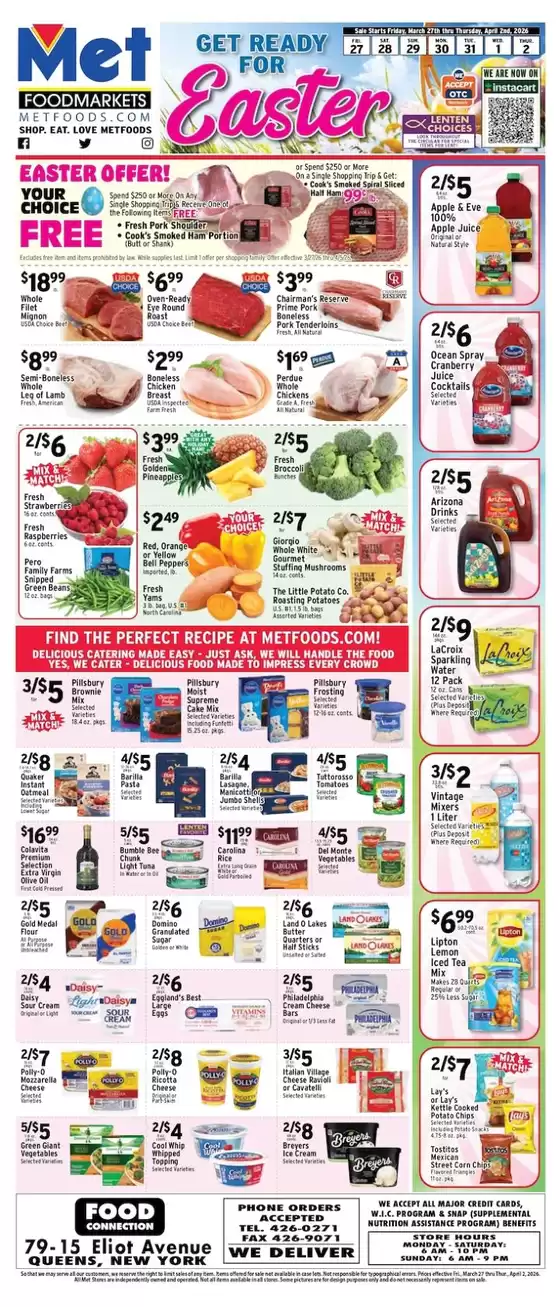 Met Foodmarkets catalogue in New York | Top offers for all bargain hunters | 2026-03-27T00:00:00.000Z - 2026-04-02T00:00:00.000Z