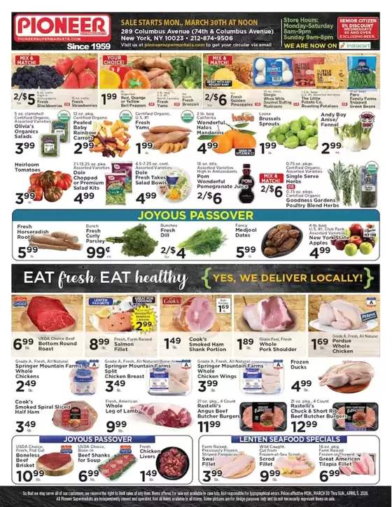 Pioneer Supermarkets catalogue in Newark NJ | Pioneer Supermarkets weekly ad | 2026-03-30T00:00:00.000Z - 2026-04-05T00:00:00.000Z
