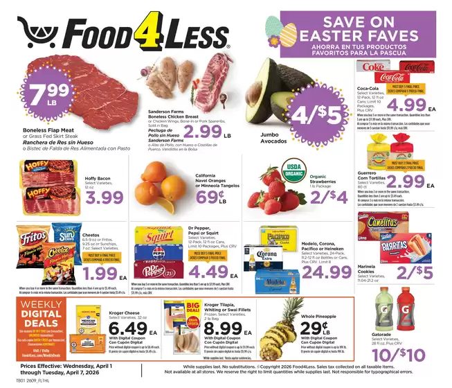 Food 4 Less catalogue in Temple City CA | Discover attractive offers | 2026-04-01T00:00:00.000Z - 2026-04-07T00:00:00.000Z