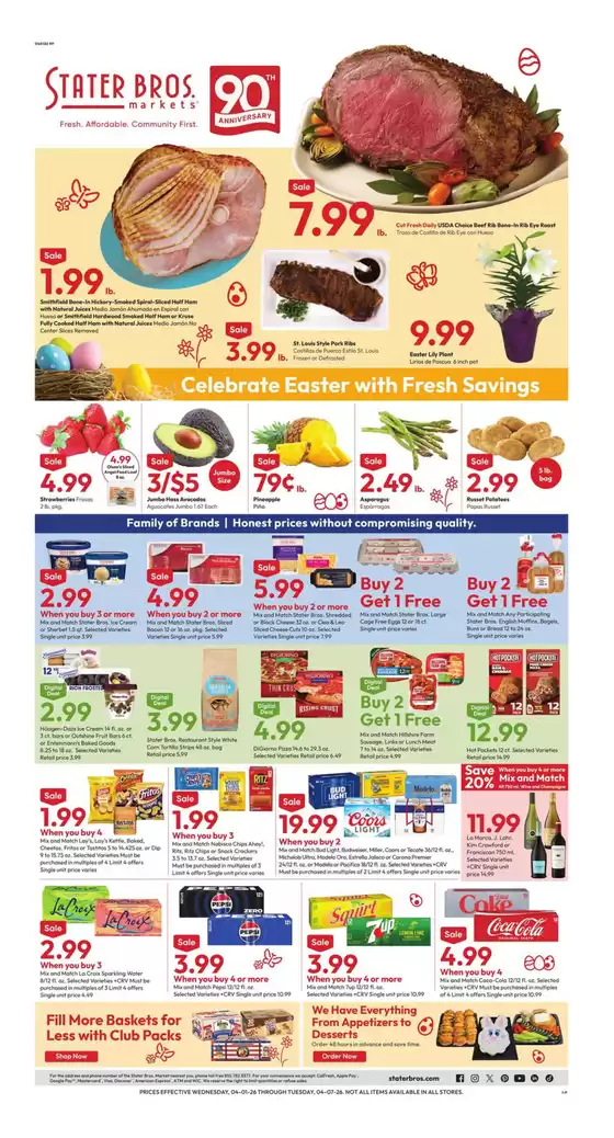 Stater Bros catalogue in Yucca Valley CA | Our best offers for you | 2026-04-01T00:00:00.000Z - 2026-04-07T00:00:00.000Z