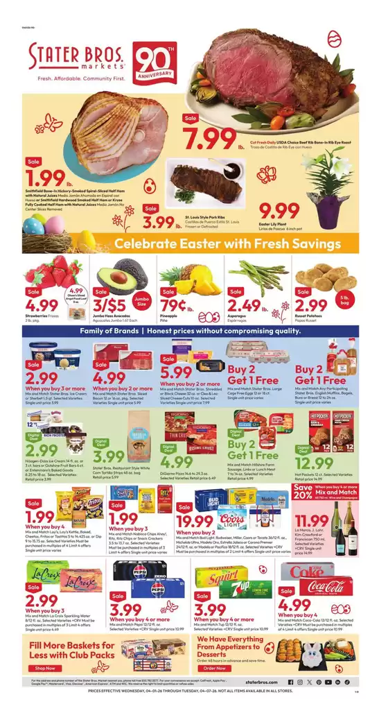 Stater Bros catalogue in Yucca Valley CA | Special offers for you | 2026-04-01T00:00:00.000Z - 2026-04-07T00:00:00.000Z