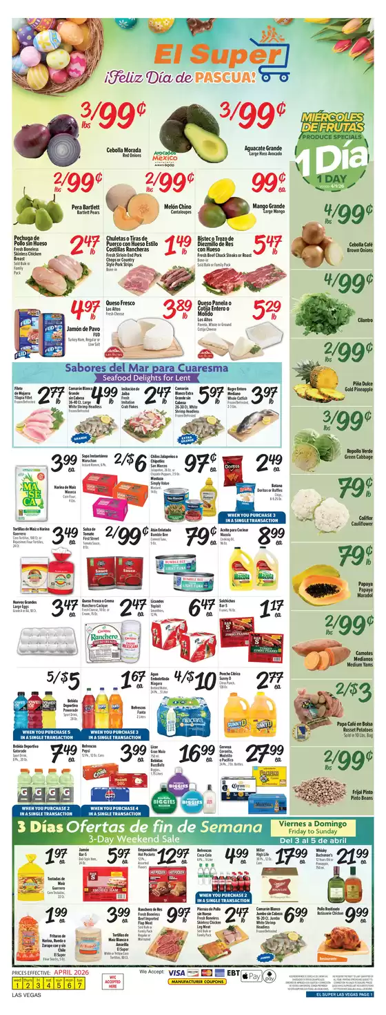 El Super catalogue in Las Vegas NV | Attractive special offers for everyone | 2026-04-01T00:00:00.000Z - 2026-04-07T00:00:00.000Z